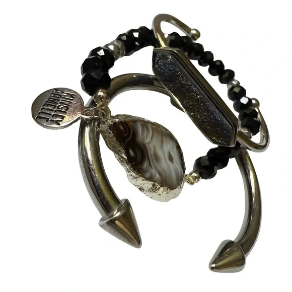 Kinsley Armelle - SPIKE COLLECTION - SILVER BRACELET - Picture 8 of 14